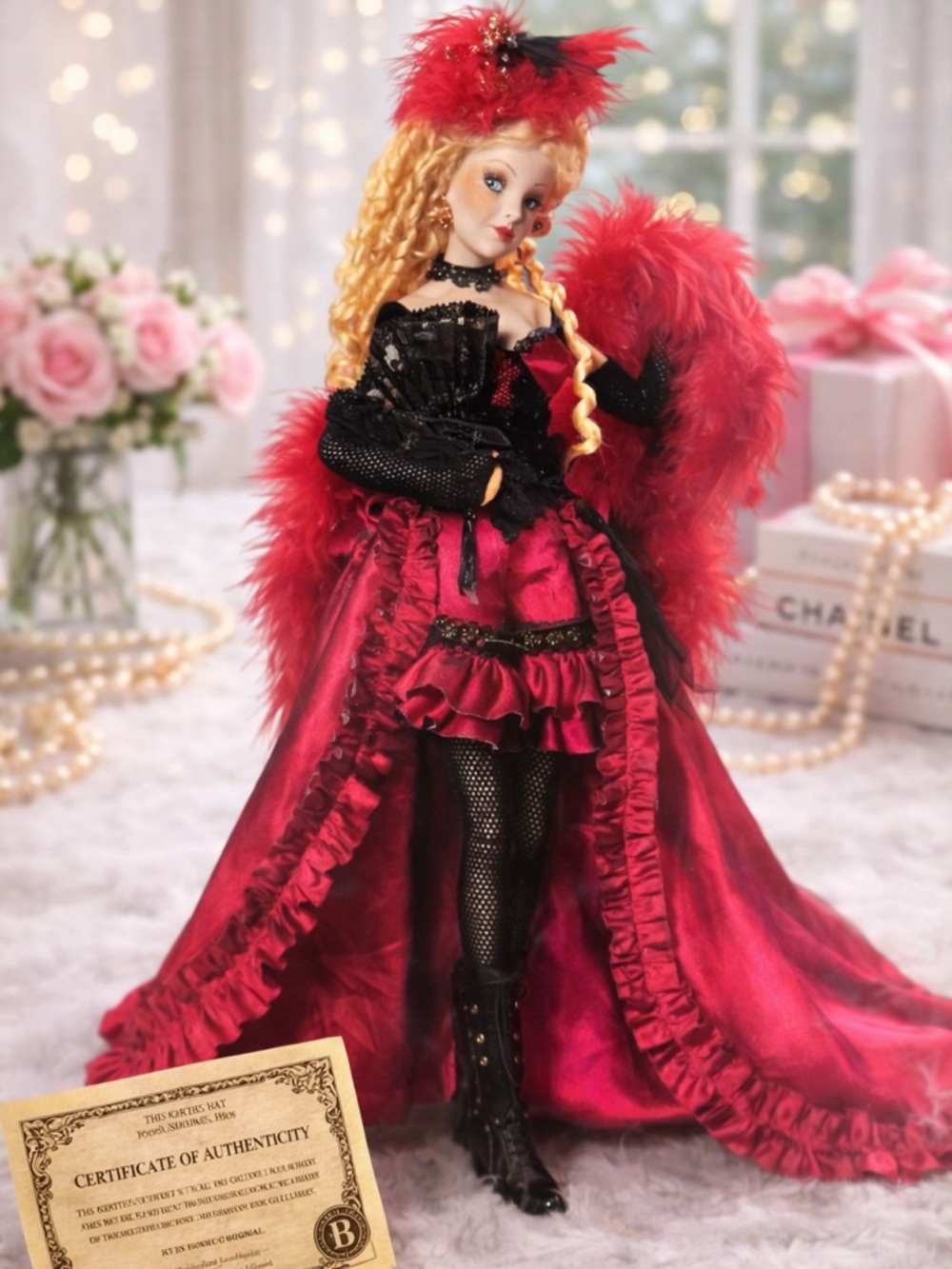 Vintage Paradise Galleries Clementine Doll w/ COA Porcelain Collectible